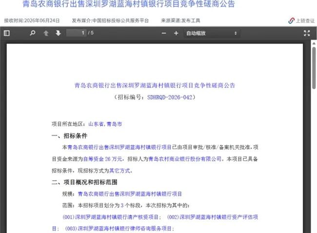 深圳又一家银行开启改革!母行已启动股权挂牌转让流程,接盘方未定
